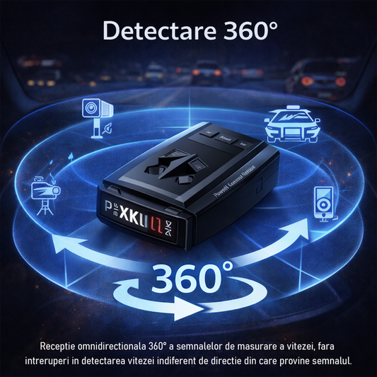 Detector Radar Profesional RAD1000 – Detectare 360° și Alertă Timpurie până la 1500m